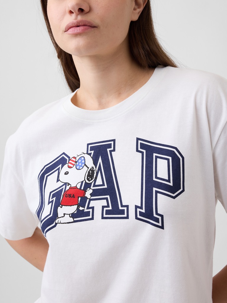 Peanuts Oversized Gap Americana Logo T-Shirt