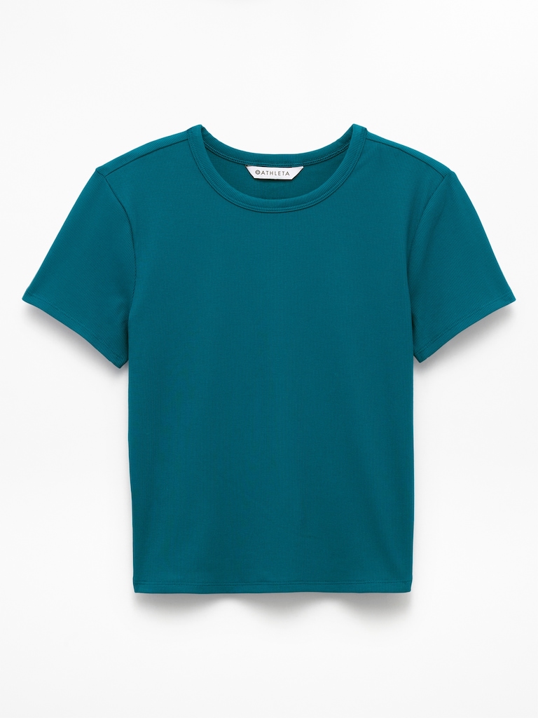 Signature Rib Crop Tee