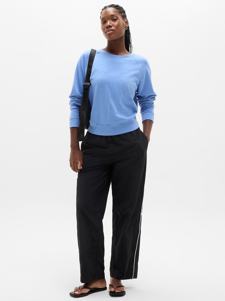 Airy Cotton Terry Crew Sweatshirt