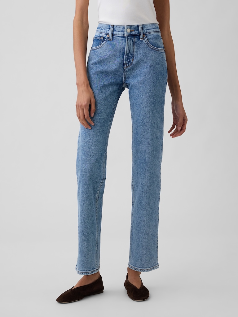 Mid Rise '90s Straight Jeans