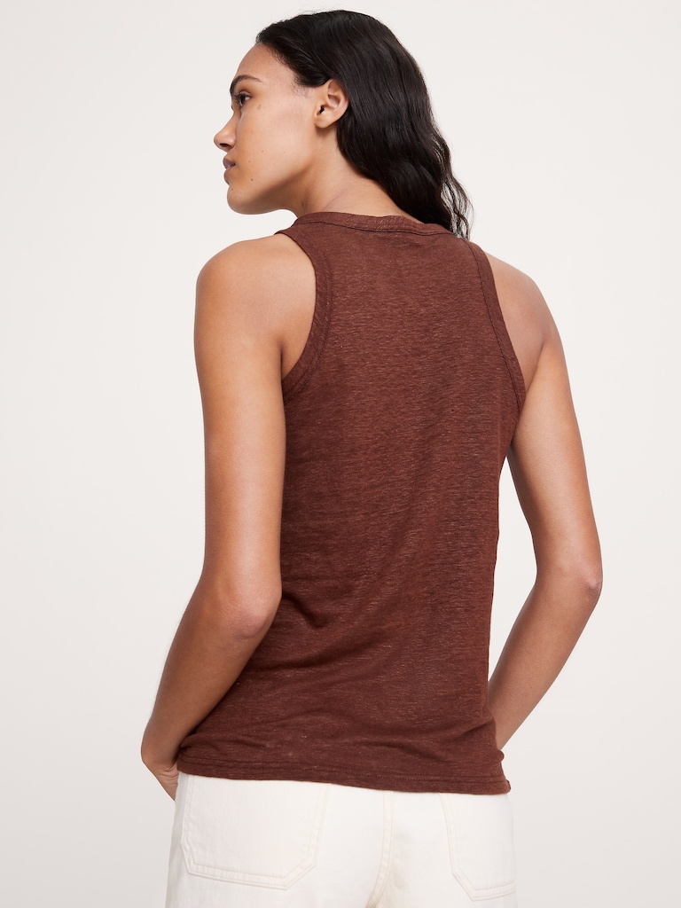 Linen Cutaway Tank