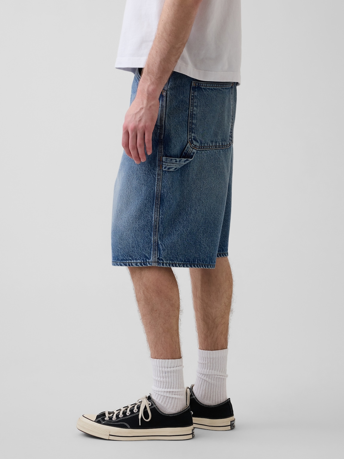10.5" Baggy Denim Carpenter Shorts