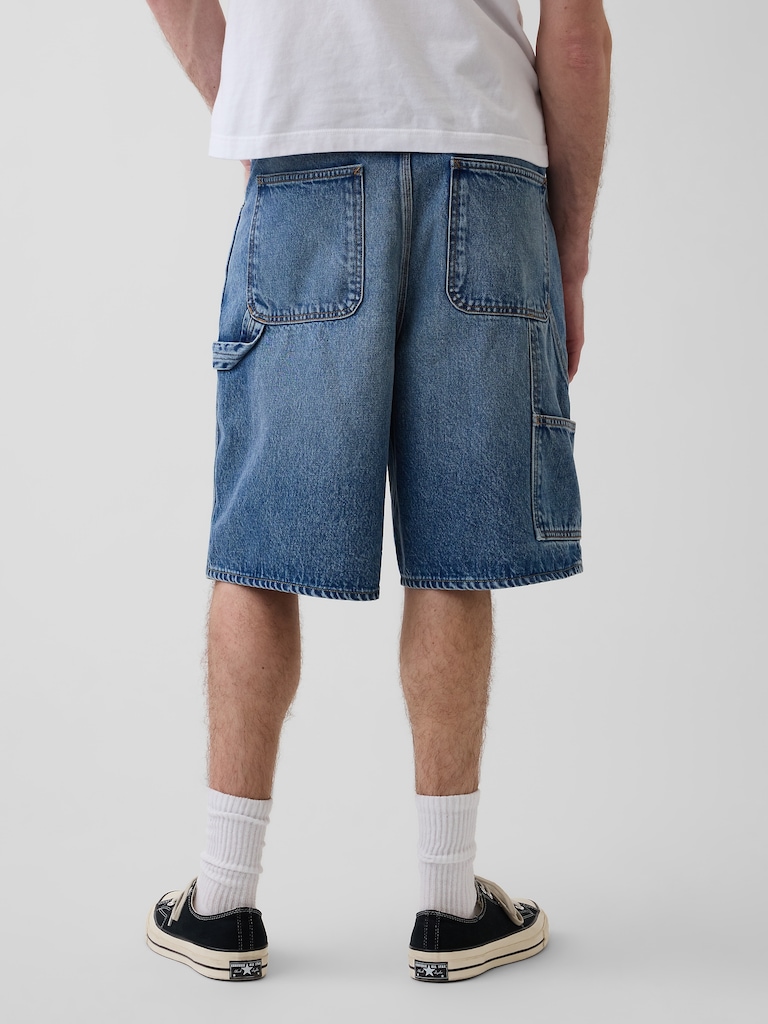10.5" Baggy Denim Carpenter Shorts