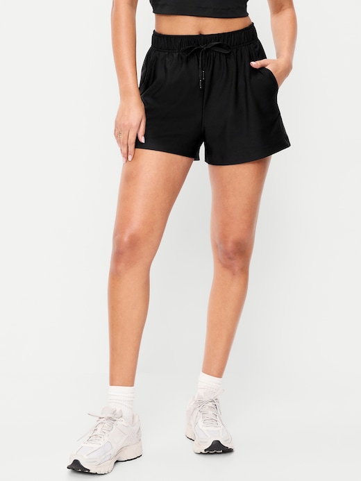 High High-Waisted PowerSoft Shorts -- 3.5-inch inseam on clearance at Old Navy — 50% off