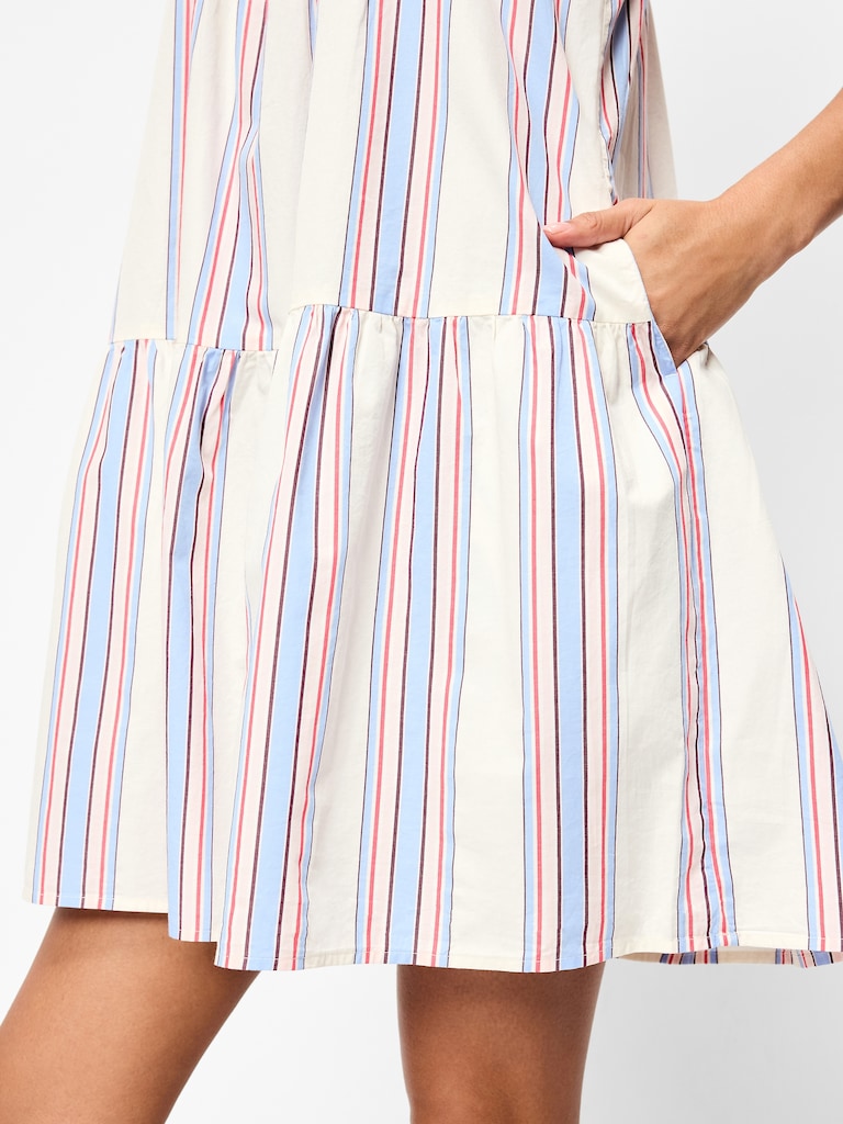 Sleeveless Scoop-Neck Mini Swing Dress