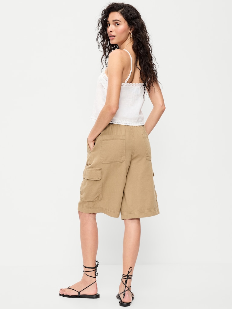 Mid-Rise Bermuda Cargo Shorts