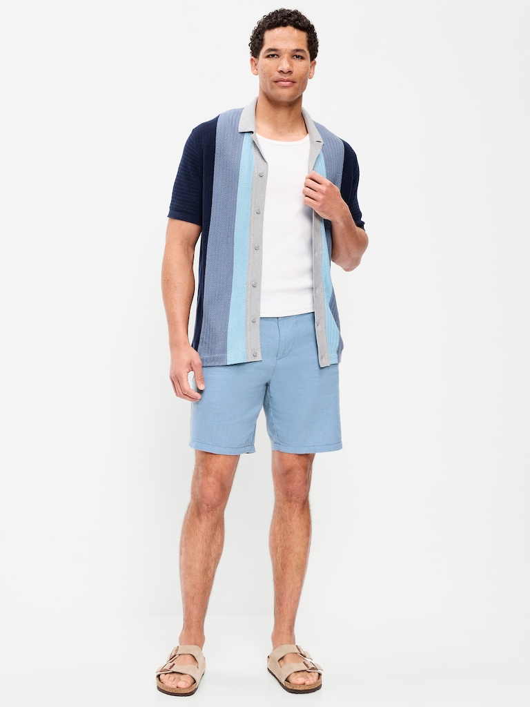 Slim Linen-Blend Rotation Chino Shorts -- 8-inch inseam