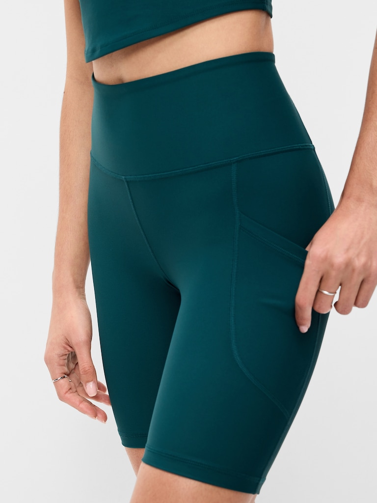 High-Waisted PowerSoft Biker Shorts -- 8-inch inseam