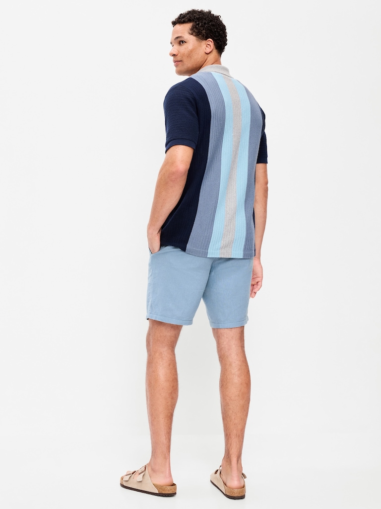 Slim Linen-Blend Rotation Chino Shorts -- 8-inch inseam