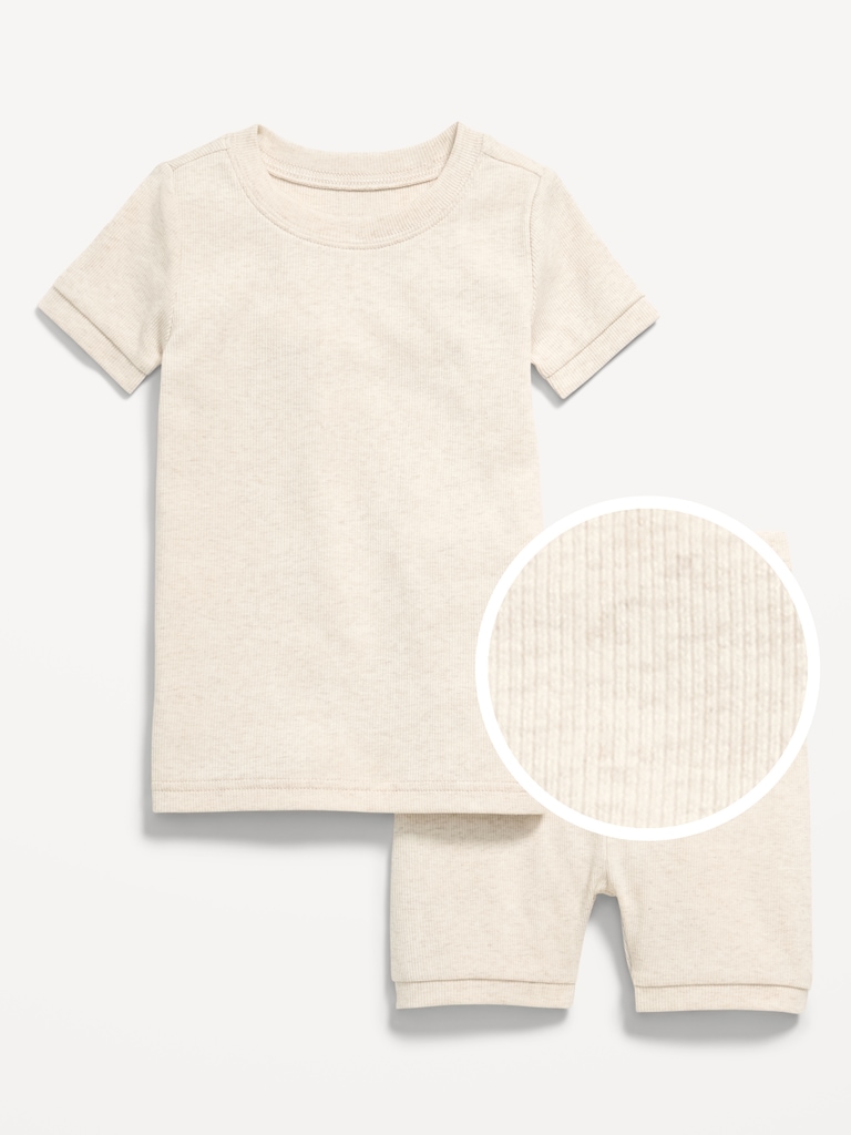 Ribbed Snug-Fit Pajama Set for Toddler & Baby