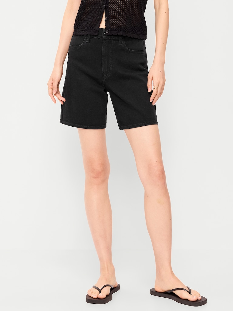High-Waisted Wow Jean Shorts -- 7-inch inseam