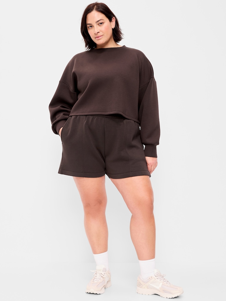 High-Waisted Bounce Fleece Shorts -- 5-inch inseam