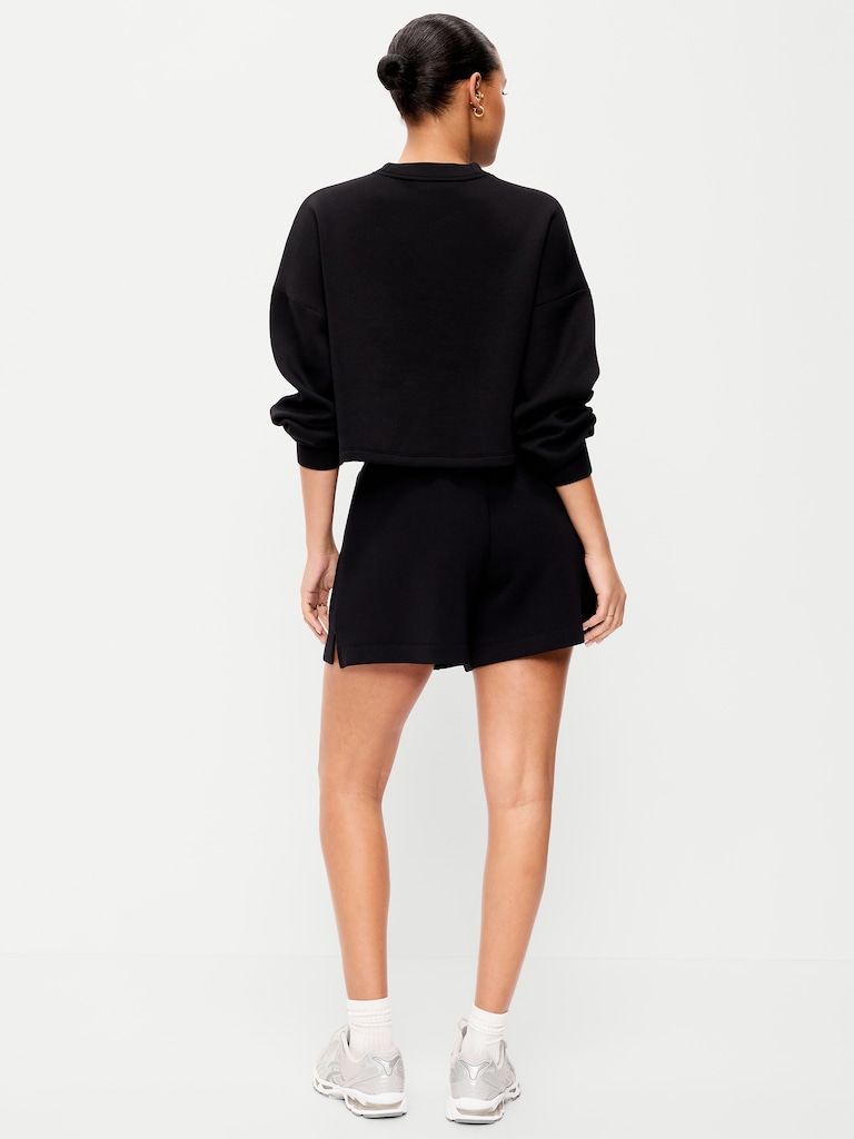 High-Waisted Bounce Fleece Shorts -- 5-inch inseam