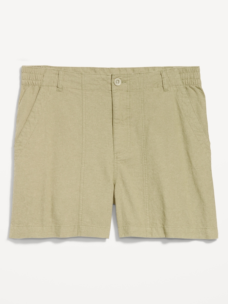 90's Loose Linen-Blend Shorts -- 5-inch inseam