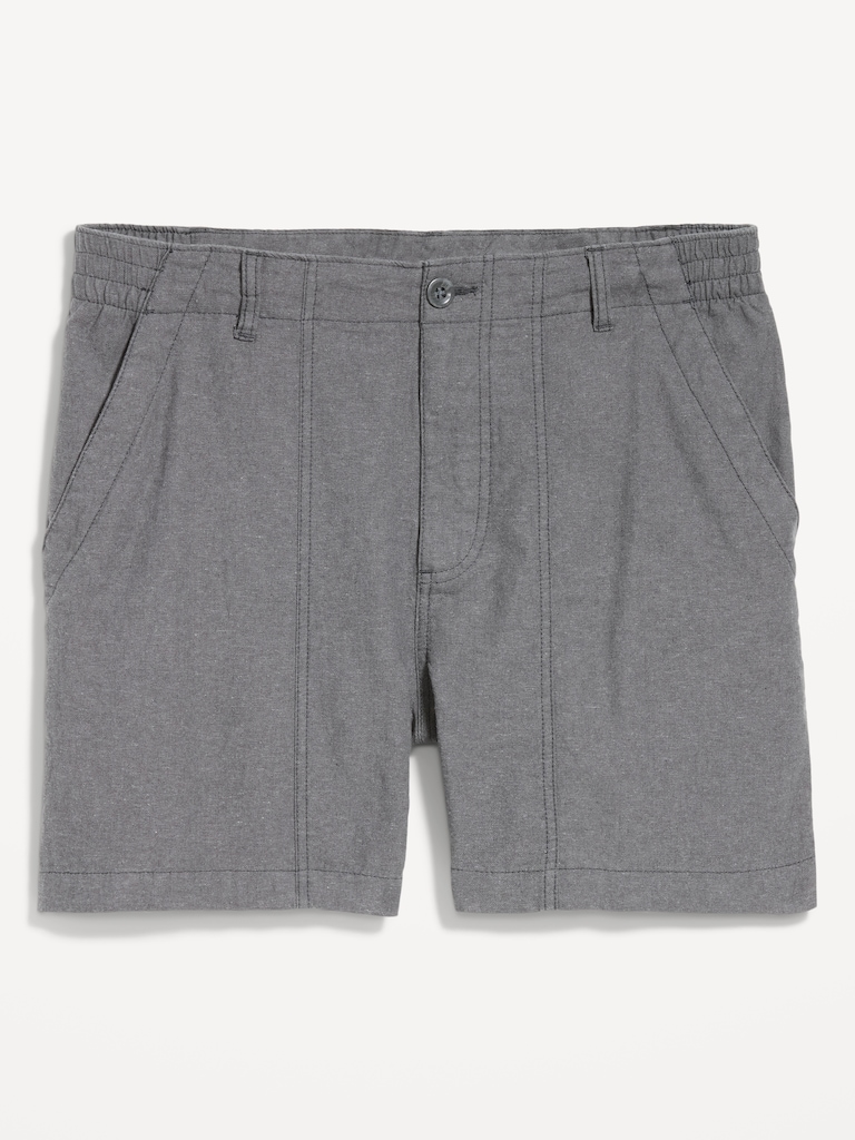 90's Loose Linen-Blend Shorts -- 5-inch inseam