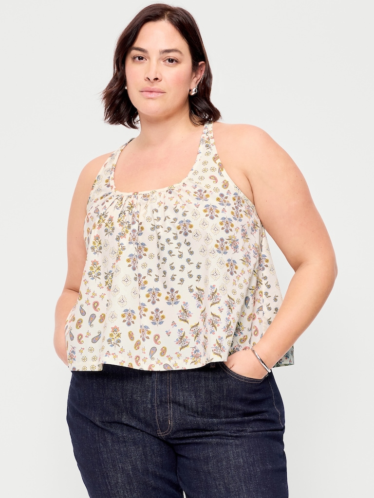 Sleeveless Trapeze Tank Top