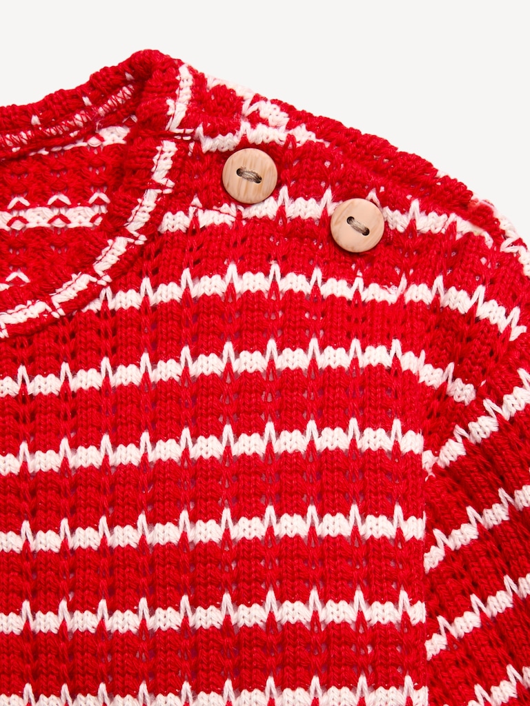 Short-Sleeve Crochet-Knit Top and Shorts Set for Baby