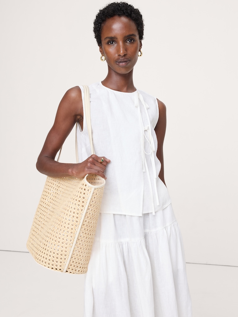 Linen Double-Tie Tank