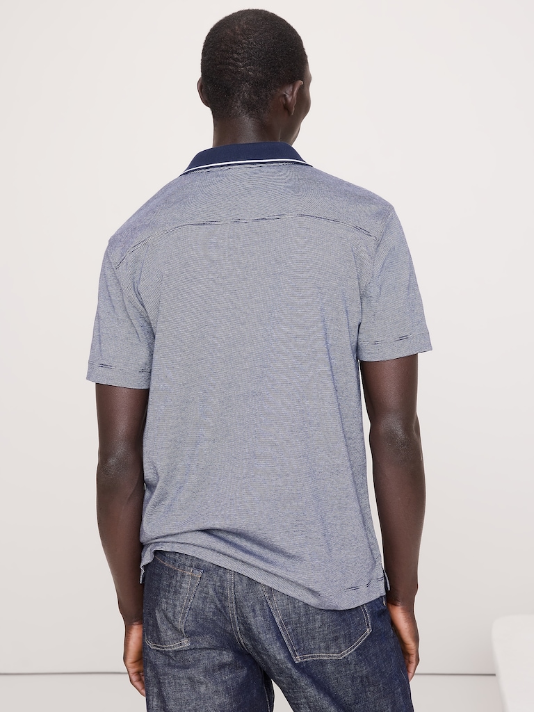 Luxury-Touch Johnny Collar Polo