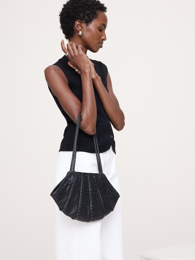 Venera Woven Leather Bag by Bembien