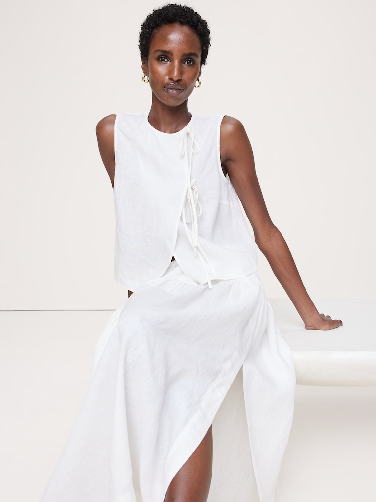 Linen Double-Tie Tank