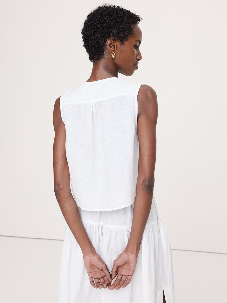 Linen Double-Tie Tank