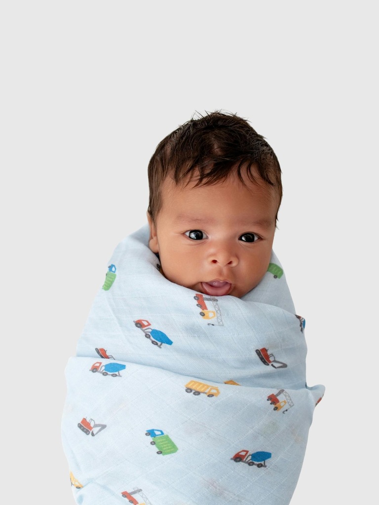 Bamboo Little Trucks Swaddle