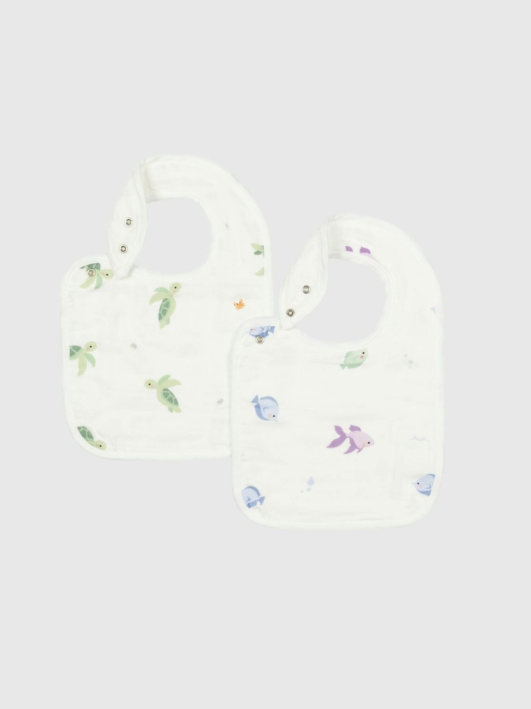 Bamboo Little Turtle Bib Set