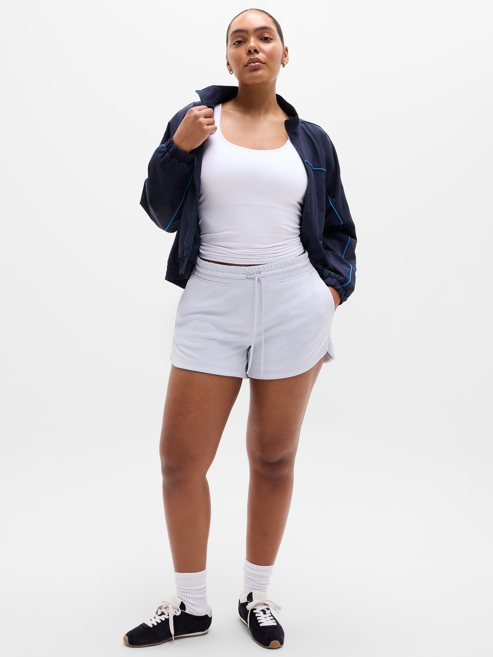 V-Neck Hardware One-Piece Swimsuit