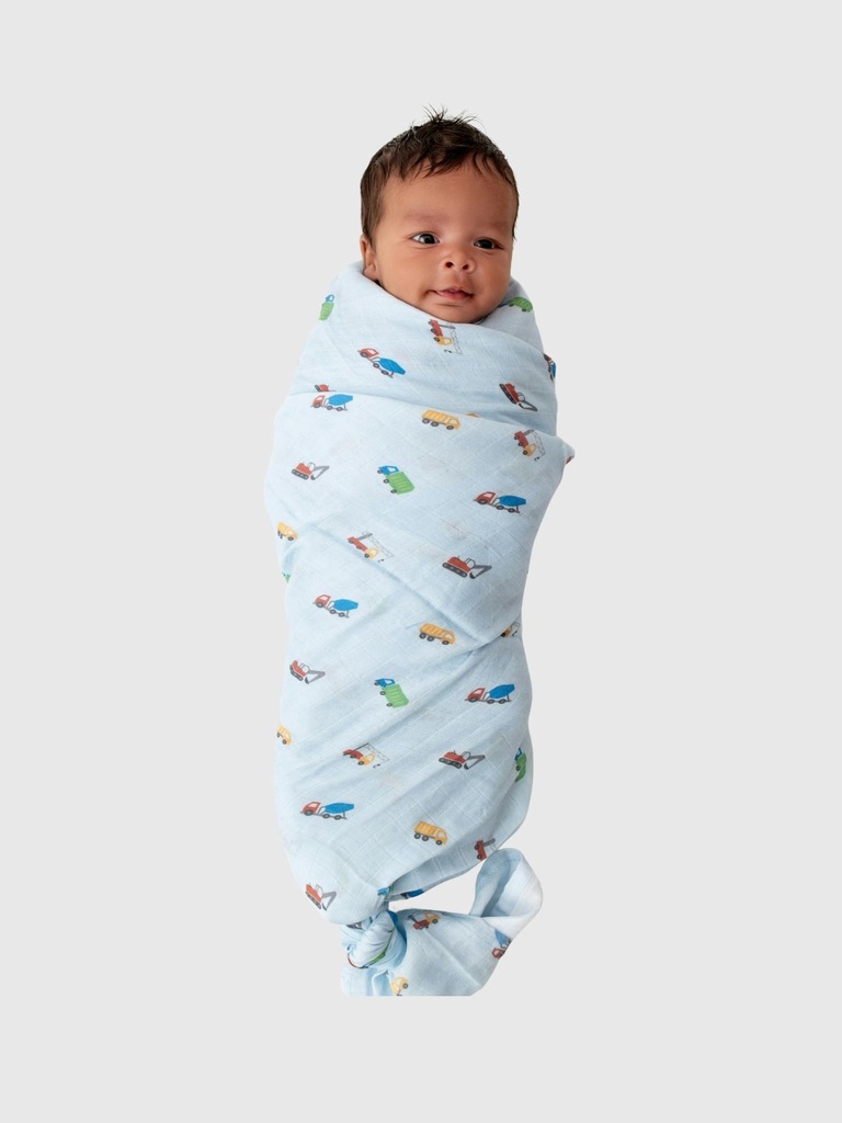 Bamboo Little Trucks Swaddle