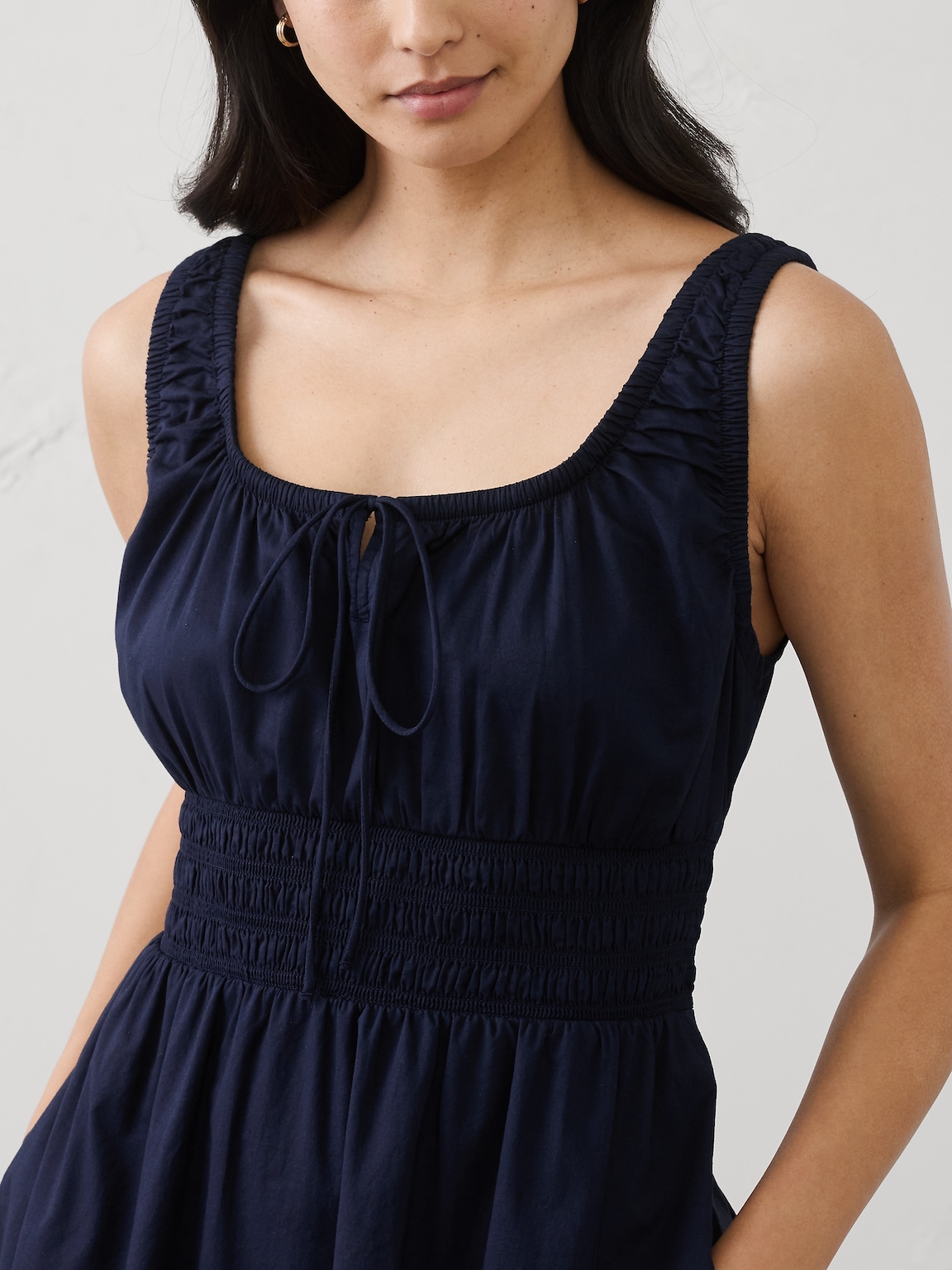Smocked Waist Midi Dress