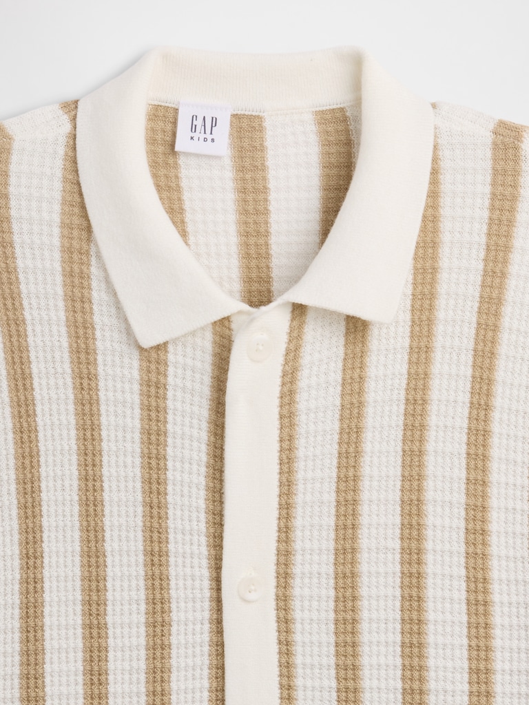 Kids Relaxed Textured Sweater Shirt