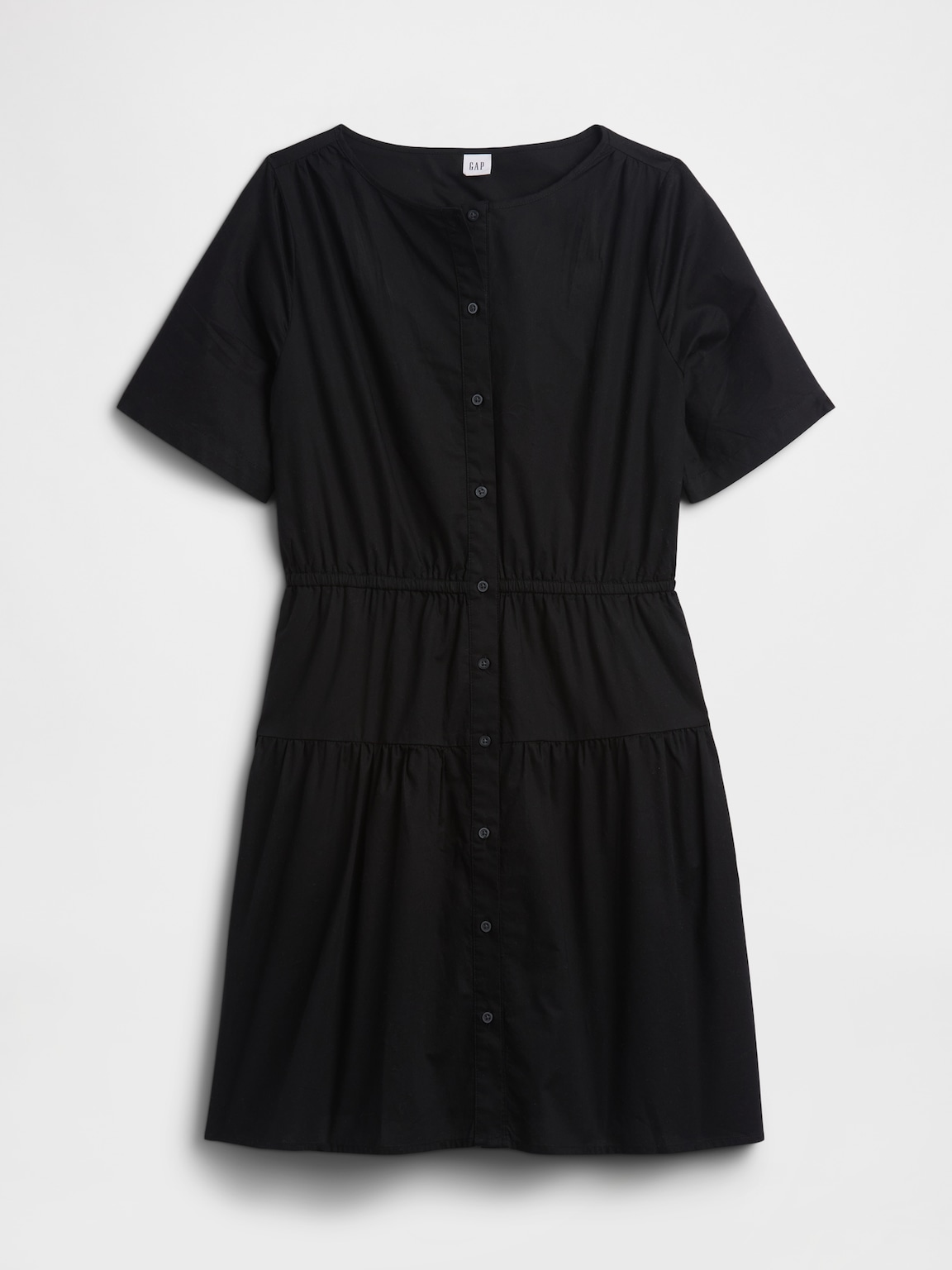 Poplin Button-Up Mini Dress