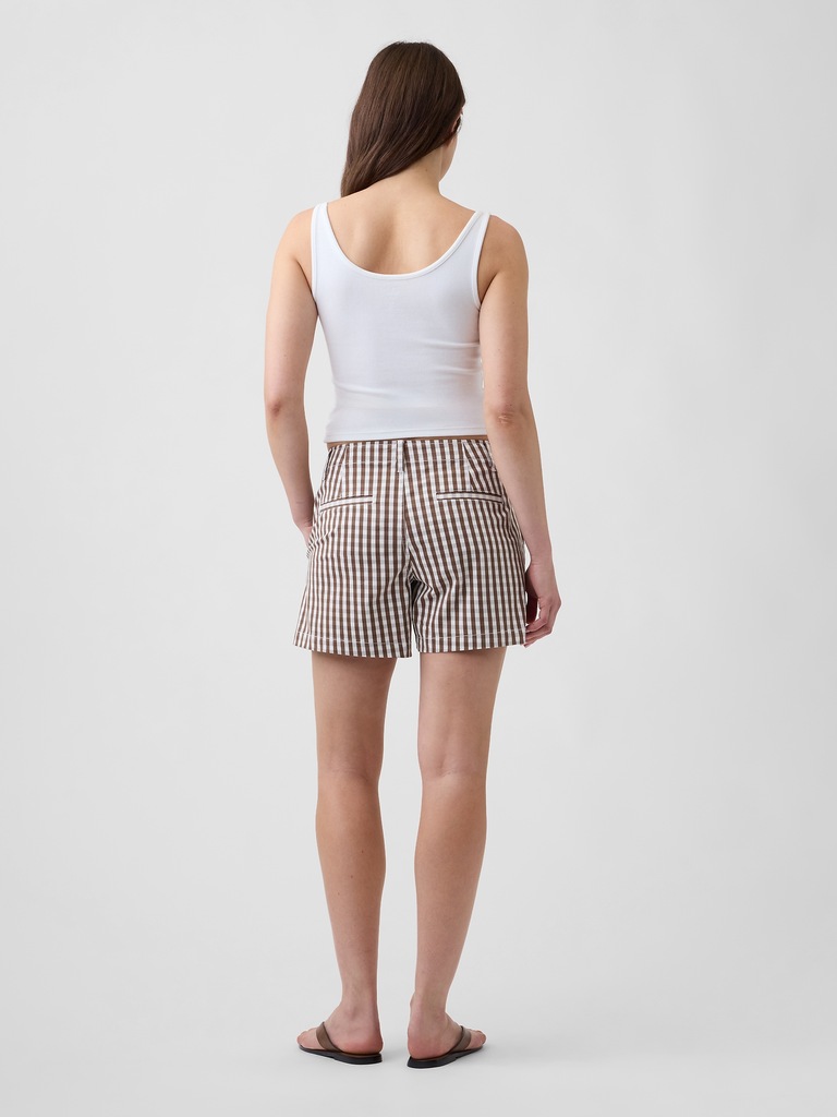 5" Mid Rise Downtown Khaki Shorts