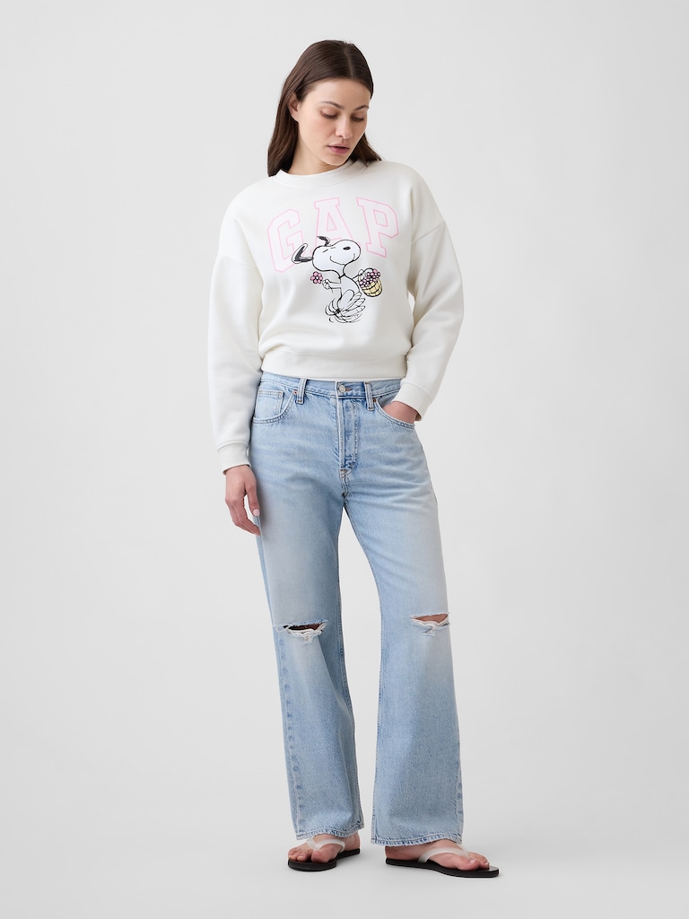 Peanuts Oversized Wedge Crewneck Sweatshirt