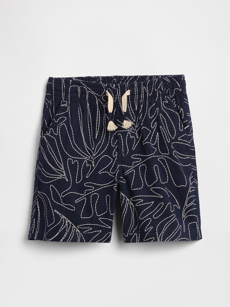 babyGap Pull-On Print Linen-Blend Shorts