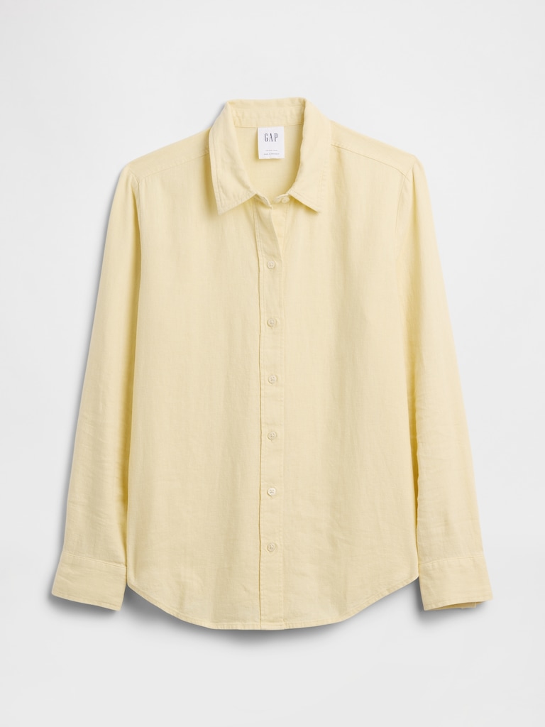 Linen-Blend Easy Shirt