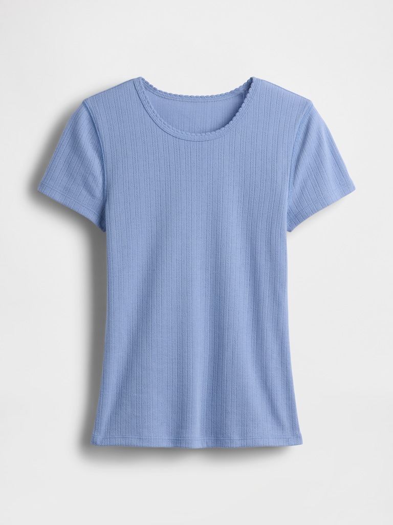 Pointelle Crewneck T-Shirt