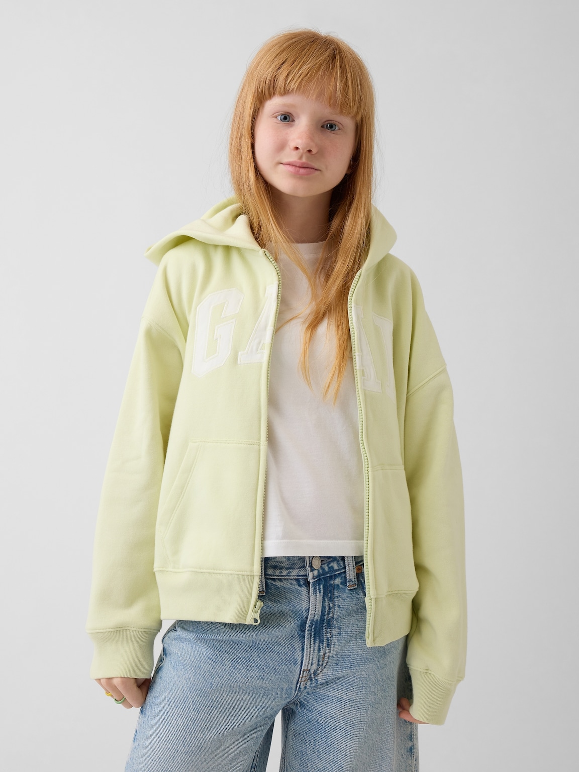 Kids VintageSoft Logo Zip Hoodie