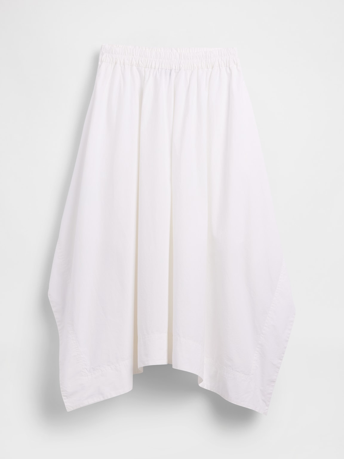Poplin Midi Handkerchief Skirt