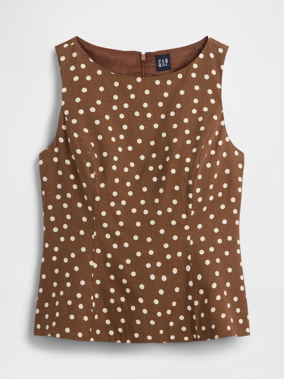 Linen-Blend Boatneck Top