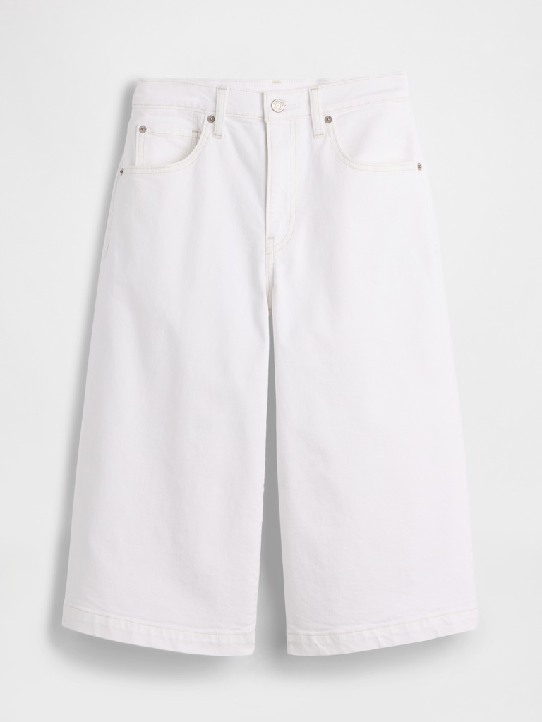 High Rise Culotte Jeans