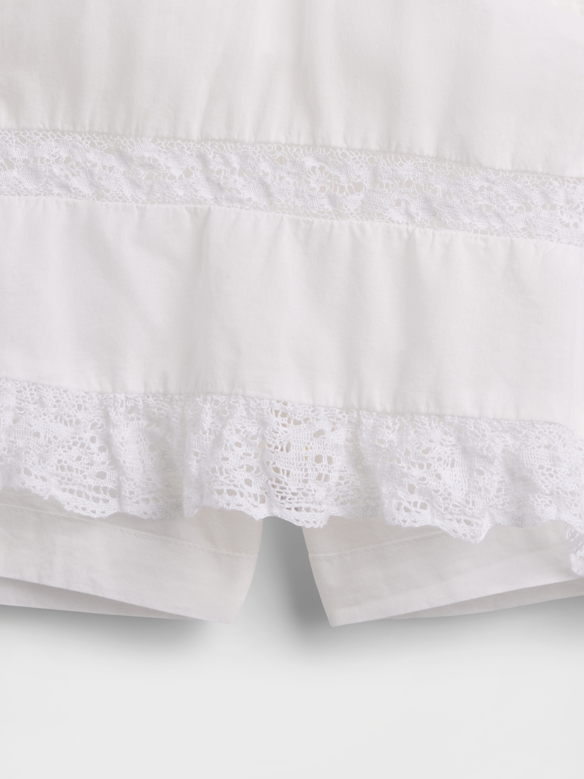 Pintuck Lace-Trim Easy Mini Skort
