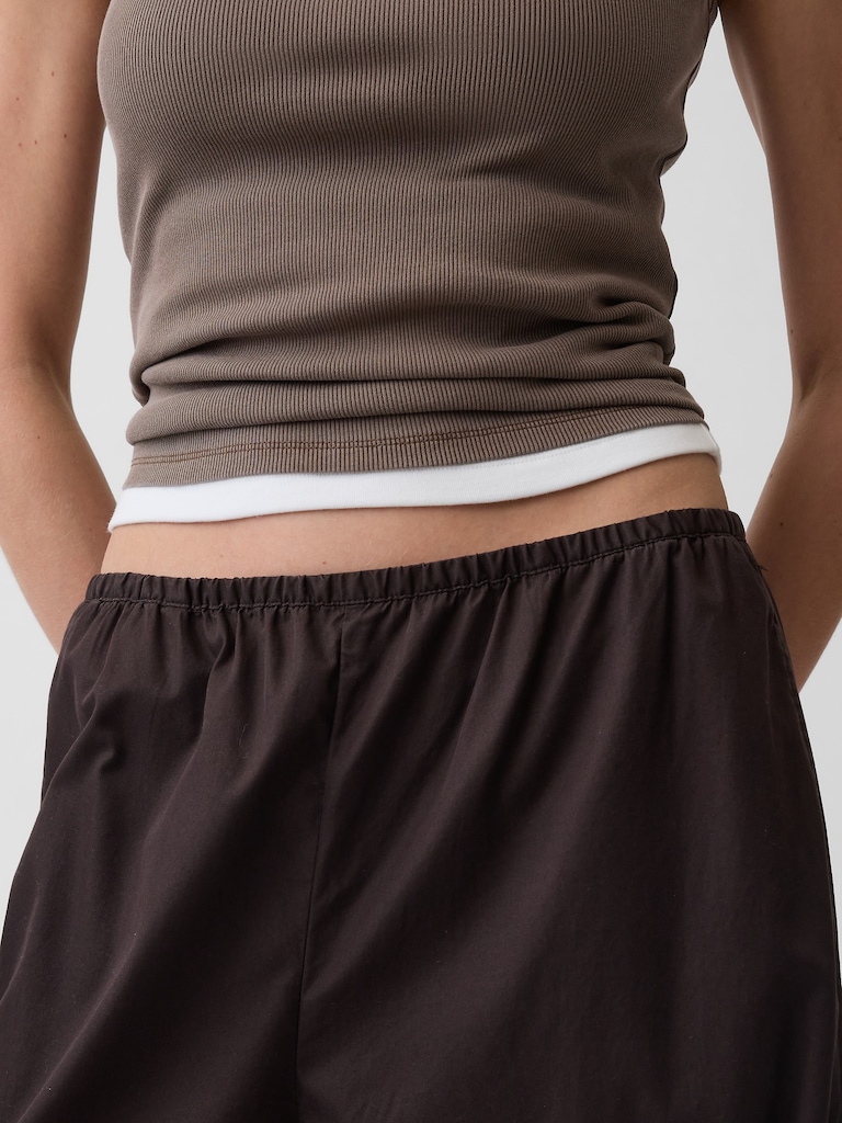 Organic Cotton Poplin Easy Baggy Joggers