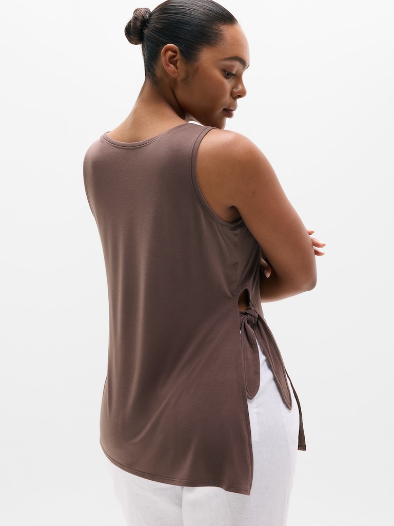 Move With Ease Asym Tie Tank