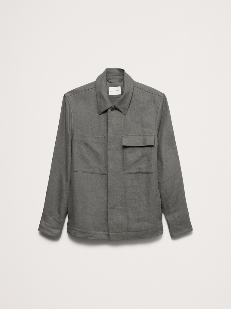 Linen Four-Pocket Shirt Jacket