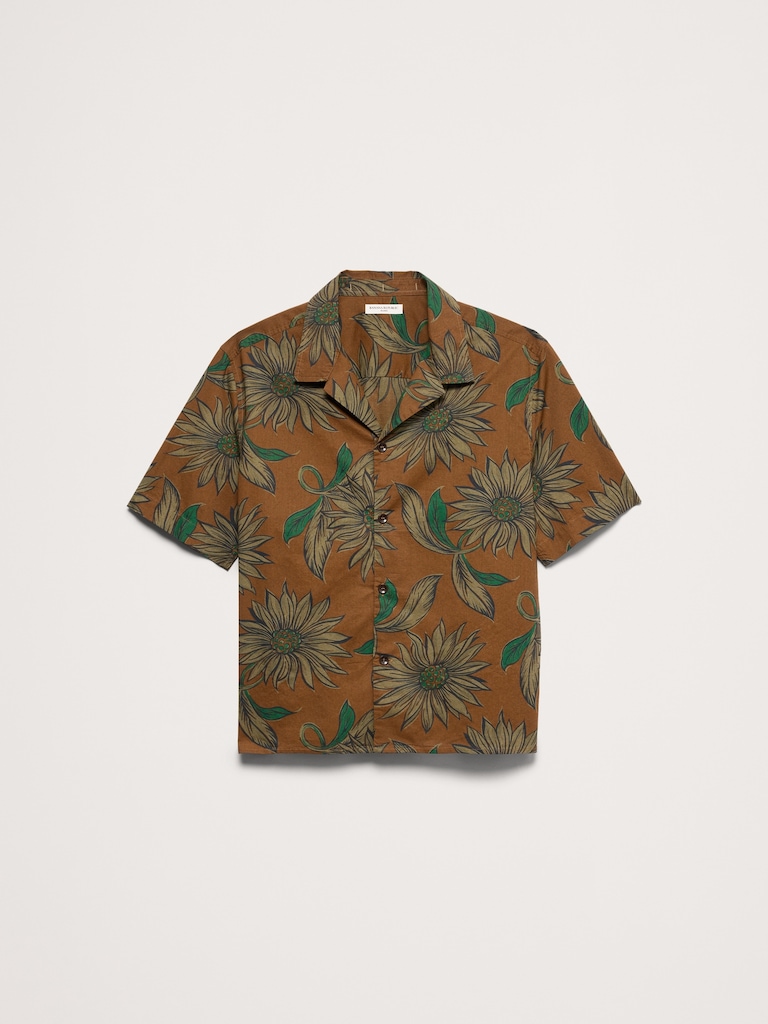 Relaxed-Fit Cotton Slub Resort Shirt