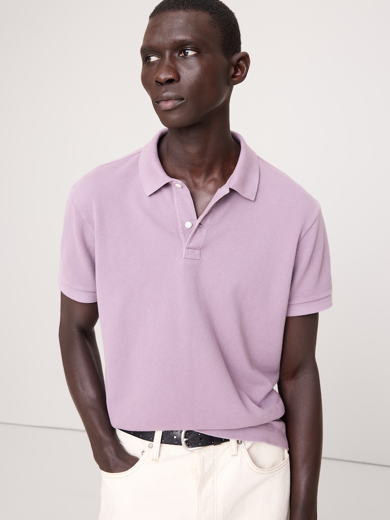 Sueded Cotton Pique Polo