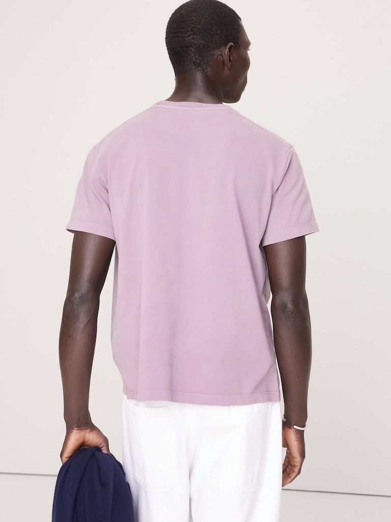 Sueded Cotton Crew-Neck T-Shirt