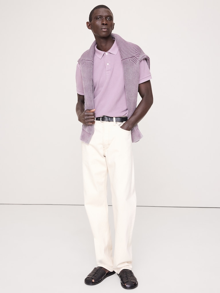 Sueded Cotton Pique Polo